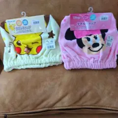 新品未使用)お子様の水泳やお風呂の際に便利！タオルキャップ2点！定価2156円