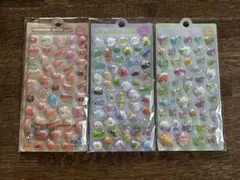 ぷくぷく立体シール　3枚セット