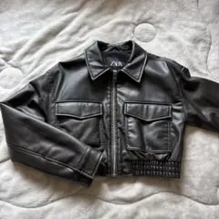 【お値下げ中】ZARA フェイクレザージャケット