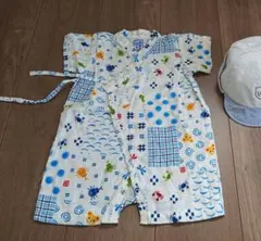 ミキハウス MIKIHOUSE 甚平 浴衣 男の子 S 70センチ