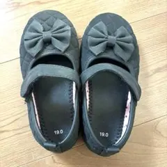 リボン付きブラックフォーマルシューズ 19cm