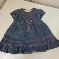 GUESS baby デニム ワンピース 花柄 刺繍 ベビー服のサムネイル