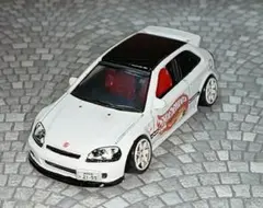 ホンダシビックタイプR　EK9　カスタム　ナンバーマフラー付　ホワイトのサムネイル