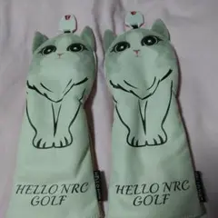 HELLO NRC GOLF 猫デザイン ヘッドカバー ２つ