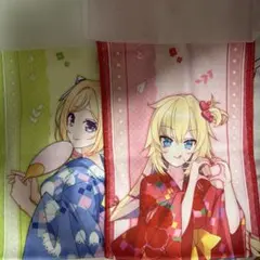 ホロライブ　極楽湯コラボタオル　アキロゼ&はあと