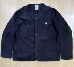 DANTONダントン ノーカラーフリースジャケット メンズ アウター ネイビー