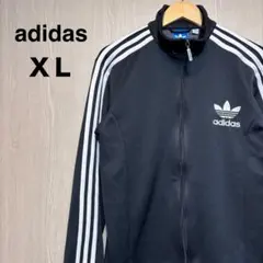 アディダスオリジナルス　トラックジャケット　XＬ　ブラック　刺繍ロゴ