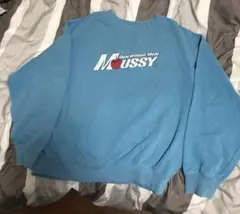 MOUSSY トレーナー　スウェット 水色　フリーサイズ♡リンゴ