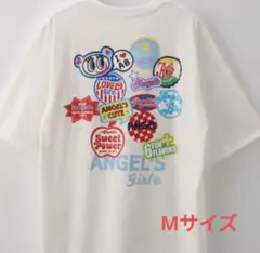 エンジェルブルー バックプリント 半袖Tシャツ 白 Mサイズのサムネイル