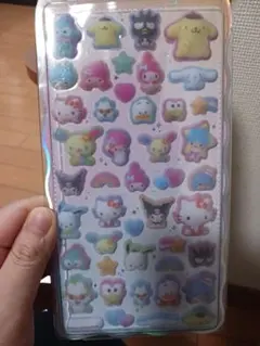 コットンパフィーシール　サンリオ　全員　集合　サンリオキャラクターズ