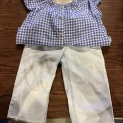 ZARA ギンガムチェックシャツ&デニム