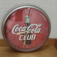 Coca-Cola CLUB 掛時計 赤　ジャンク品