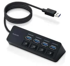 エレコム USBハブ U3H-S418BBK USB3.0 Aポート×4