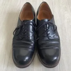 美品　forme フォルメ　プレーントゥ　革靴　黒　ブラック　4.5 24.5のサムネイル