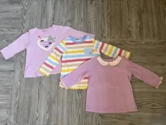 ミキハウス　ホットビスケッツ　長袖Tシャツ3点セット80cm