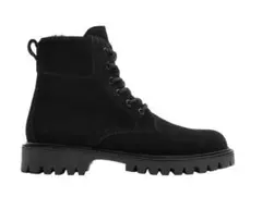 【定価2万弱　値下げ不可】ZARA レザーレースアップブーツ　41 ブラック