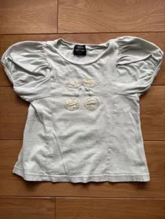 Petit main(プチマインマイン)ライトグリーン フリル袖 Tシャツ110