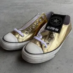 新品未使用 converse All STAR100 メタリックゴールド27cmのサムネイル