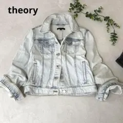 theory セオリー　きれいめデニムジャケット　ロゴボタン　アメリカ製　S