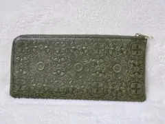 HIRAMEKI 長財布 L字ファスナー グリーン
