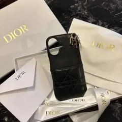 Dior ブラック キルティング iPhoneケース iPhone16