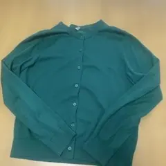 ユニクロuvカーディガン　グリーン　Lサイズ コットン混