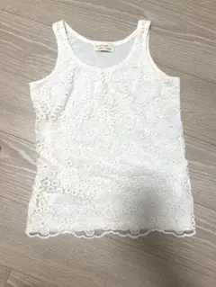 W closet 花柄レース　トップス　ノースリーブ