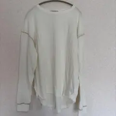 BLATE ホワイト長袖カットソー