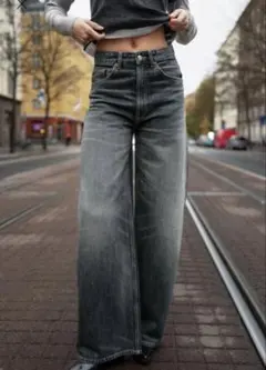 【完売品】ZARA TRF EXTRA WIDE LEG ハイウエスト