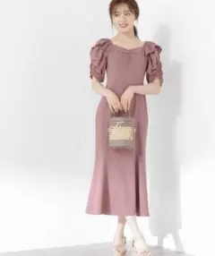 PROPORTION BODY DRESSING 半袖ワンピース　ピンク