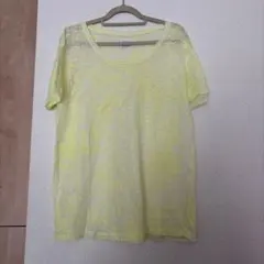 ZARA ザラ　シアー半袖Tシャツ　シースルー　イエロー　黄色　Mサイズのサムネイル