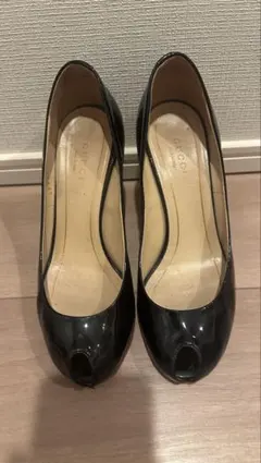 GUCCI ブラック オープントゥ ハイヒールのサムネイル