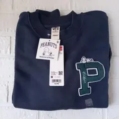 ユニクロ ピーナッツ スウェット スヌーピー Mネイビー 新品タグ付 トレーナー