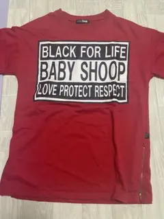 BABY SHOOP 赤 Tシャツ サイドジッパー