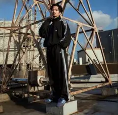 00s adidas ベロア ビッグサイズ 刺繍 トラックジャケット 常田大希