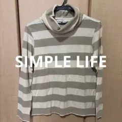 タートルネック ボーダー Tシャツ