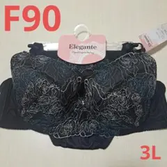 新品未使用 F90 3L ブラジャー ショーツ ブラック 大きいサイズ