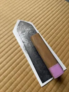 ヒシカ引き鏝十七センチ持ち手角ですが黒く塗っています個人の焼き印が 