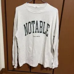 WEGO ロンＴ　白　緑　Мサイズ　長袖