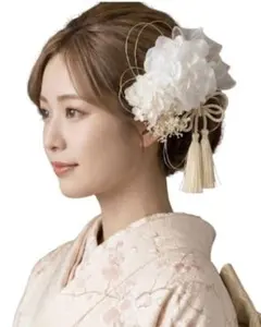 成人式髪飾り 振袖 和装髪飾り❤︎ホワイト＊