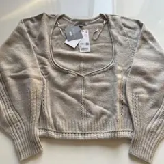 【新品・タグ付き】ユニクロマメクロゴウチ3Dセーター（30ナチュラル）