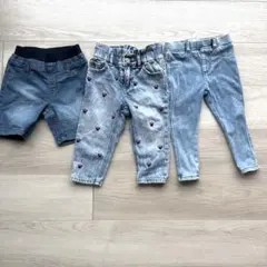 GAP・ZARA・西松屋 デニム まとめ売り 90 95 3セット