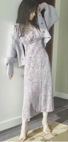 スナイデル◆Snidel◆花柄 パフスリーブ マキシドレスのサムネイル
