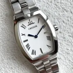 SEIKO CREDOR クレドール アクア 青針 トノー レディース腕時計のサムネイル