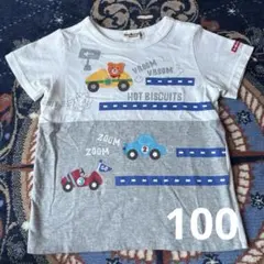 【美品】ホットビスケッツ ワッペン レーシングカー半袖Tシャツ 100cmのサムネイル