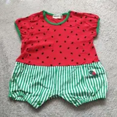 CROISSANCE BEBE スイカ柄ロンパース 70