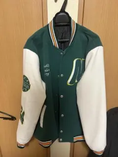 FASHION MAN スタジャン L グリーン/ホワイト