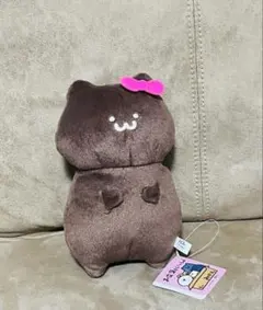 お文具といっしょ　チョコレートカラー　ぬいぐるみ　猫さん