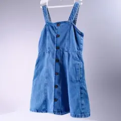 【極美品】GU ジーユー 120 デニム ジャンパースカート ワンピース ブルー