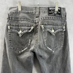 TRUE RELIGIONトゥルーレリジョン フレアブラックデニムパンツJOEY